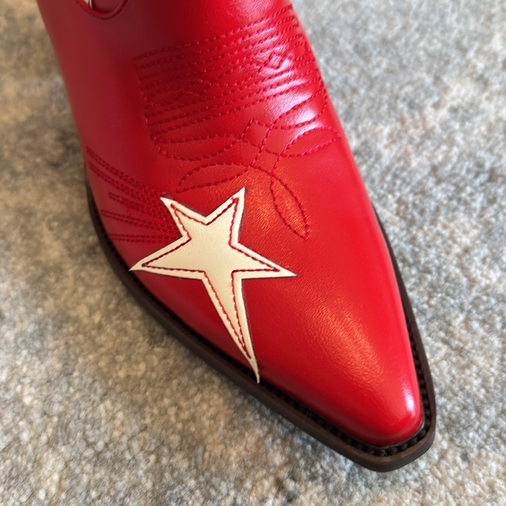 One boot Only‼️ Hocfart Red “Yall” Cowboy Boot - Picture 2 of 8